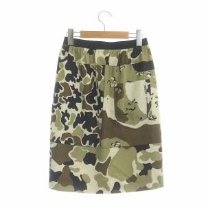 GOLDEN GOOSE パッチワーク調タイトスカート カモフラプリント ミリタリー XXS マルチカラー