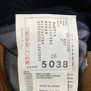 sacai 20年製 long line knitted カーディガン 2 紺 茶