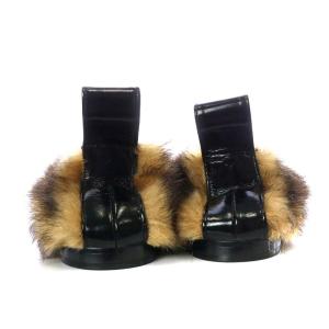 PIPPICHIC MUSE de Deuxieme Classe取り扱い エコファーバレエシューズ フラット 37 ブラウン