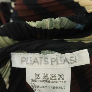PLEATS PLEASE ISSEY MIYAKE ISSEY MIYAKE ノースリーブワンピース フリンジ ひざ丈 総柄 3 マルチカラー
