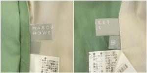 MARGARET HOWELL スプリングコート 背抜き ベルト付き ロング 3 グリーン