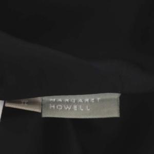 MARGARET HOWELL フレアスカート ロング ミディ丈 ウール 2 ブラック
