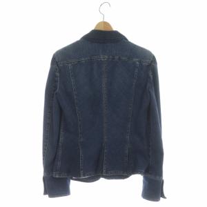 ARMANI COLLEZIONI デニムジャケット テーラード バックフレア 切替 コーデュロイ 38 ブルー