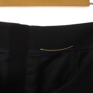 Deuxieme Classe ウール ペンシルスカート ロング タイト スリット 36 ダークグレー