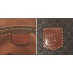 CELINE ハンドバッグ マカダム柄 ブラウン