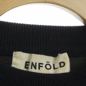ENFOLD クルーネックニット セーター 長袖 38 ネイビー