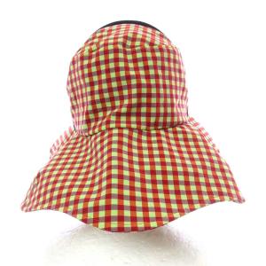 nagonstans 21SS TIANA ギンガム CHECK explorer ハット つば広 38 ライトグリーン