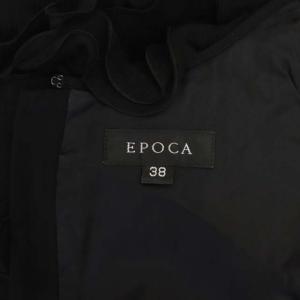 EPOCA ワンピース ノースリーブ ひざ丈 38 ブラック