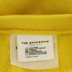 Shinzone 22SS ロゴプリントスウェット 長袖 裏パイル プルオーバー F 黄