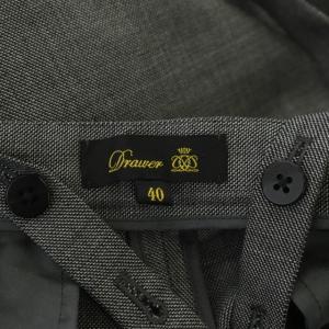 Drawer シャークスキンサスペンダーワイドパンツ サロペット 40 ブラック ホワイト