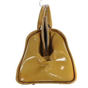 VALENTINO GARAVANI ハンドバッグ トートバッグ エナメル リボン がま口 イエロー