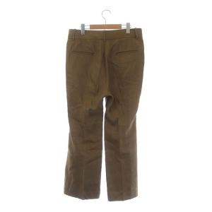 Deuxieme Classe アササルファーゾメパンツ ワイド ボトムス リネン 38 ベージュ 茶