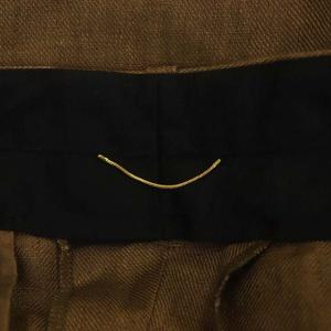 Deuxieme Classe アササルファーゾメパンツ ワイド ボトムス リネン 38 ベージュ 茶