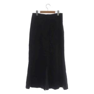 Plage 21SS charmセミフレアスカート ロング バックスリット 38 黒 ブラック