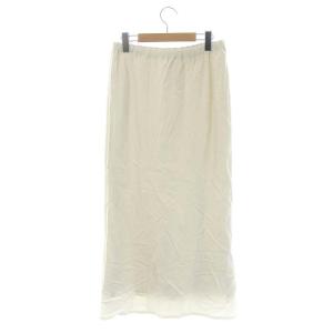Plage 20AW バックサテンスカート ロング タイト ストレッチ 38 白 ホワイト