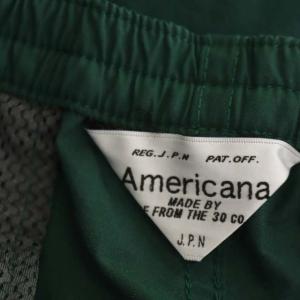 AMERICANA Deuxieme Classe取り扱い 21SS イージーパンツ テーパード ロゴ刺繍 グリーン