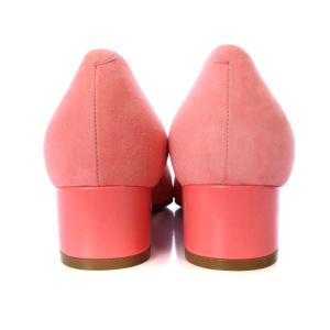 PELLICO 2087 ANDREA ドロップヒールパンプス チャンキーヒール ポインテッドトゥ スエード 37 ピンク