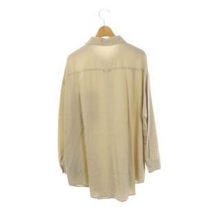 Plage 20SS Military wash シャツ チュニック丈 長袖 ステンカラー ベージュ