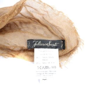 Faliero Sarti ストール 絹混 シルク混 茶 ブラウン