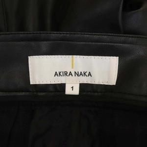 AKIRANAKA ベルテッドワイドパンツ フェイクレザー 1 ブラック