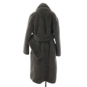 Helmut Lang ベルテッドシャギーコート M チャコールグレー