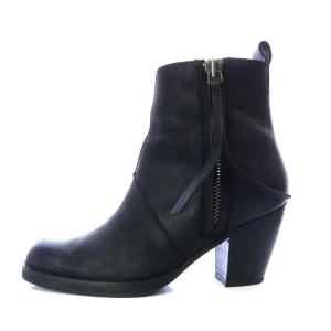 Acne Studios Pistol Sh ピストルブーツ チャンキーヒール ショート レザー 37 ブラック