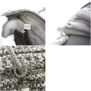 ANTEPRIMA ワイヤーバッグ ボストンバッグ ミニ ハンドバッグ ショルダーバッグ 2way インナーバッグ付き シルバー色