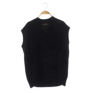 21AW 7GカシミヤVネックノースリーブニット ベスト プルオーバー 1 黒