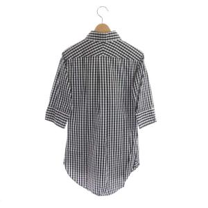 MADISONBLUE 22SS CHELSEA SHIRT シャツ チェック 五分袖 コットン S ブラック ホワイト