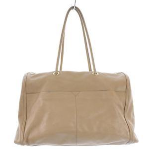 YVES SAINT LAURENT ハンドバッグ ミニボストン レザー べージュ ブラック