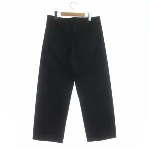 Martin Margiela 14 16SS コットン リネン ストレート ジーンズ ボタンフライ 48 ブラック