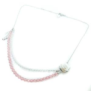 SWAROVSKI ハローキティコラボ ネックレス カップケーキ シルバー色 ピンク