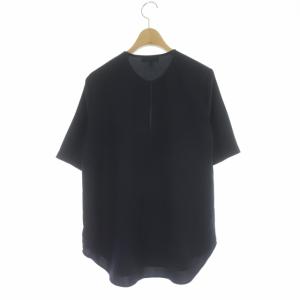 Theory SHALLOW GGT ANTAZIE ブラウス ジョーゼット 半袖 プルオーバー S ネイビー