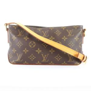 LOUIS VUITTON M51240 モノグラム トロター ショルダーバッグ 茶