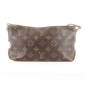 LOUIS VUITTON M51240 モノグラム トロター ショルダーバッグ 茶