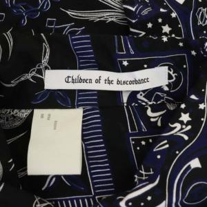 N.HOOLYWOOD Children of the discordance 21SS ハワイアンシャツ 五分袖 総柄 38 ブラック ネイビー