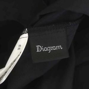 Diagram GRACE CONTINENTAL 21AW ピンタックブラウス プルオーバー 長袖 九分袖 シルク混 36 黒 ブラック