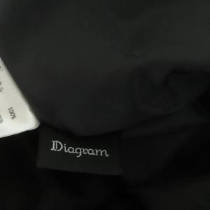 Diagram GRACE CONTINENTAL 21AW マーガレットプリントスカート プリーツ ロング 花柄 36 黒 オフホワイト 黄 緑