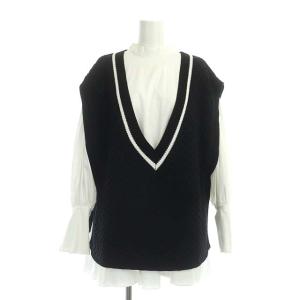 20AW FLARE SHIRT WITH VEST チュニックシャツ 2点セット レイヤード 長袖