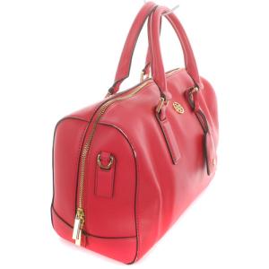 TORY BURCH ショルダーバッグ ハンドバッグ 2way ミニ ボストン ロゴ レッド