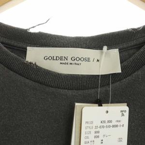 GOLDEN GOOSE 22SS LOGO Tシャツ ヴィンテージ加工 999 グレー