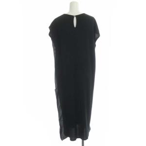 ADORE 22SS ブライトテレコアシンメトリーカットソーワンピース プルオーバー 38 ブラック