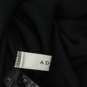 ADORE 22SS ブライトテレコアシンメトリーカットソーワンピース プルオーバー 38 ブラック