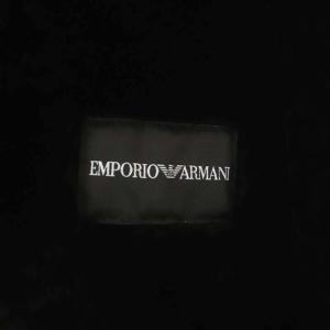 EMPORIO ARMANI ムートンジャケット スタンドカラー 54 ブラック