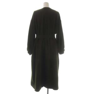 Ameri VINTAGE 20AW 2WAY NO COLLAR BELT COAT ロング ベルト付き S カーキ