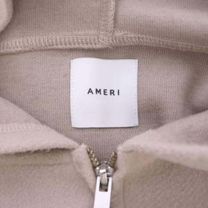 Ameri VINTAGE ジップアップフーデットコート ロング ウール混 ピンク
