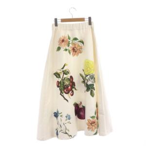 Ameri VINTAGE ANGIE SWITCH FLARE SKIRT フレアスカート ロング 花柄 ホワイト