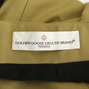 GOLDEN GOOSE DELUXE BRABD フレアスカート タック M カーキ