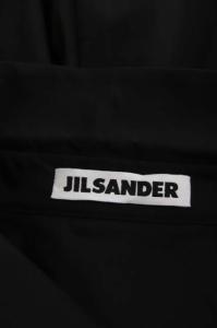 JIL SANDER シャツワンピース ロング 長袖 タック 比翼ボタン 38 ブラック