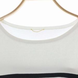 Deuxieme Classe 22SS ワイドボーダーTシャツ カットソー 長袖 プルオーバー ホワイト ネイビー